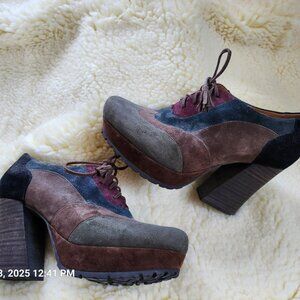 Retro Multi-colored suedeshoes